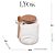 Porta Tempero de Vidro Colher Bambu Tampa Rolha 240ml - Imagem 5