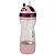 Garrafa Garrafinha Infantil Bebê Canudo Com Porta Biscoito Snack Rosa - Imagem 4