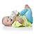 Mamadeira Nuby Azul Bico Largo Silicone Imita Peito Seio Da Mãe 270ml - Imagem 3