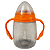 Copo De Transição Com Alça E Bico Silicone Laranja 220ml - Imagem 1