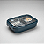 Lancheira Infantil Bento Box com Divisórias Tampa Hermética Azul - Imagem 4