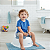Troninho Penico Infantil Ergonômico para Bebê Azul Branco - Imagem 5