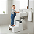Escadinha Infantil 2 Degraus Antiderrapante Banquinho para Banheiro Azul - Imagem 7