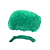 Touca Descartável Verde 20GR REALDESC Elástico Duplo 100 UN - Imagem 1