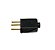 PLUG MACHO 3P 10A PRETO - MEC - Imagem 2