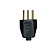 PLUG MACHO 3P 10A PRETO - MEC - Imagem 1
