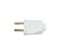 PLUG MACHO 2P 10A BRANCO - MEC - Imagem 2