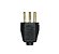 PLUG MACHO 3P 20A PRETO - MEC - Imagem 1