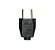 PLUG MACHO 2P 10A PRETO - MEC - Imagem 1