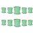 Kit 10 Vasos + 10 Pratos Jardim 1,7 Litros Verde Nutriplan - Imagem 1