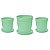 Kit 3 Vasos + 3 Pratos Jardim 1,7 Litros Verde Nutriplan - Imagem 1