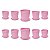 Kit 10 Vasos + 10 Pratos Jardim 1,7 Litros Rosa Nutriplan - Imagem 1