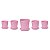 Kit 5 Vasos + 5 Pratos Jardim 1,7 Litros Rosa Nutriplan - Imagem 1