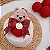 Bolinha de Natal Vermelha com Urso de Crochê - Imagem 1