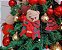 Bolinha de Natal Vermelha com Urso de Crochê - Imagem 3