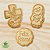 Kit com 3 cortadores e carimbos Páscoa Coelho Cenoura Feliz Páscoa para biscoitos ou artesanato - Imagem 1