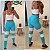 Conjunto Legging Jacquard Escamado Duo Azul - Imagem 1