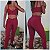 Conjunto Legging Jacquard Escamado Cereja - Imagem 1