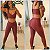 Conjunto Legging e Top De Compressão Aveludado Marsala - Imagem 1
