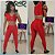 Conjunto Legging e Cropped Cirrê Vermelho Desejo - Imagem 1
