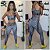 Conjunto Legging Fitness Jacquard Riscado Branco - Imagem 1