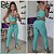 Conjunto Legging Fitness Verde Agua Listrado - Imagem 1