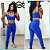 Conjunto Legging Jacquard Escamado Azul Caneta - Imagem 1