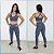 Conjunto Legging Montaria Jacquard Cinza Grafite - Imagem 1