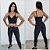 Conjunto Legging e Top Fitness Montaria Cirré Preto - Imagem 1