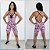 Macaquinho Curto Fitness Animal Print Tigresa Rosa - Imagem 1