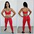 Conjunto Legging e Top Fitness Vermelho Onça - Imagem 1