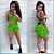 Macaquinho Curto Fitness Animal Print Verde Neon - Imagem 1