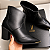 Bota Feminina Vizzano Cano Curto Salto Grosso Bico Fino Estilo Country Moderna - Imagem 2