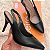 Scarpin Slingback Beira Rio Feminino Salto Alto Fino Preto Nude Elegante Confortável - Imagem 2
