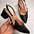 Scarpin Slingback Feminino Vizzano Salto Bloco Bico Fino - Imagem 1