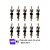 KIT COM 10 UNIDADES NÚCLEO VÁLVULA SCHRADER R134A ROSCA STANDARD - Imagem 1