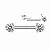 Barbell Reto Zircônia Cravejada - Imagem 1