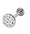 Labret Disco Martelado - Imagem 1