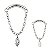 Labret Corrente e Pingente Navete - Imagem 1