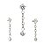Labret Zircônias Cravejadas com Corrente - Imagem 1