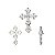 Labret Cruz Gotas Cravejadas - Imagem 1
