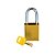 SAFEKEY - CADEADO DE ALUMINIO - 38MM (1.5") - AMARELO - SEGR - Imagem 1