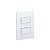 INTERRUPTOR DUPLO 10A C/ PLACA E SUPORTE 4X2 16091321 BRANCO - Imagem 1