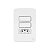 INTERRUPTOR PARALELO DUPLO + TOMADA 2P+T 10A C/ PLACA E SUPO - Imagem 1