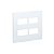 PLACA 4X4 4 POSICOES 2+2 C/ SUPORTE 16091201 BRANCO ESATTA - - Imagem 1