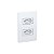 TOMADA DUPLA 2P+T 20A C/ SUPORTE E PLACA 4X2 16091207 BRANCO - Imagem 1