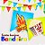 12 Pct Bandeira Bandeirão Festa Junina Decorar Enfeite Colorido 8m - Imagem 2