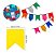 KIT 12PC BANDEIRA BANDEIRÃO DECORAÇÃO FESTA JUNINA COLORIDA - Imagem 1