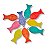 Kit 100 Peixe Peixinho Pequeno Festa Junina Pescaria Areia - Imagem 1