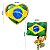 Kit Coração + Menino C/Bandeira Futebol Brasil Copa do Mundo - Imagem 2